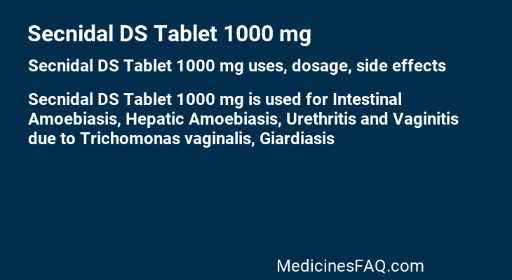 Secnidal DS Tablet 1000 mg