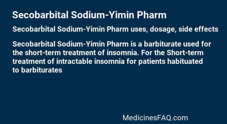 Secobarbital Sodium-Yimin Pharm