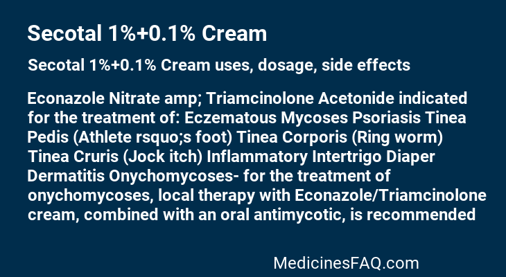 Secotal 1%+0.1% Cream