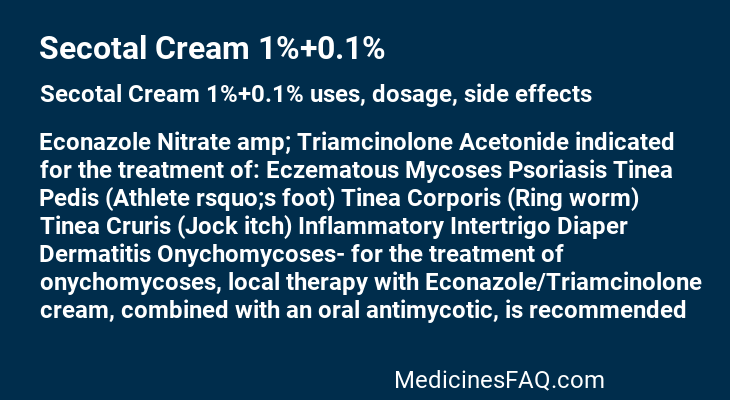 Secotal Cream 1%+0.1%