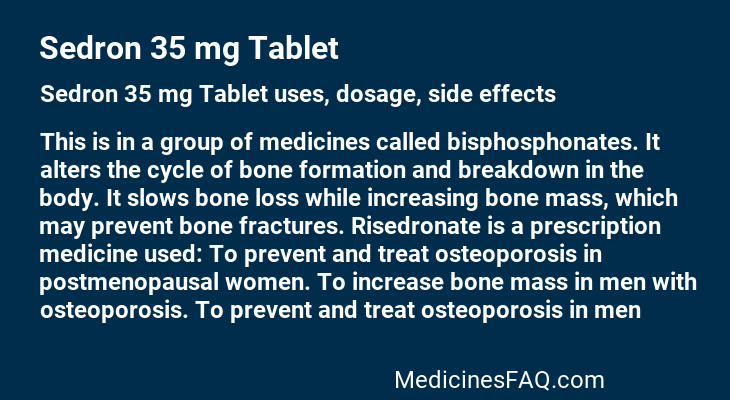 Sedron 35 mg Tablet