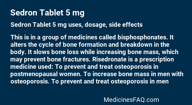 Sedron Tablet 5 mg