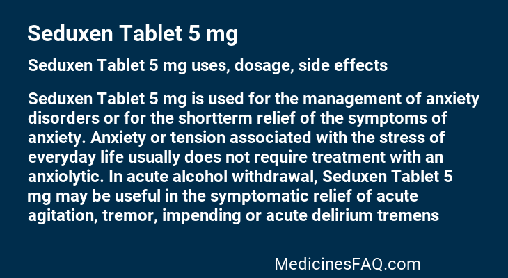 Seduxen Tablet 5 mg