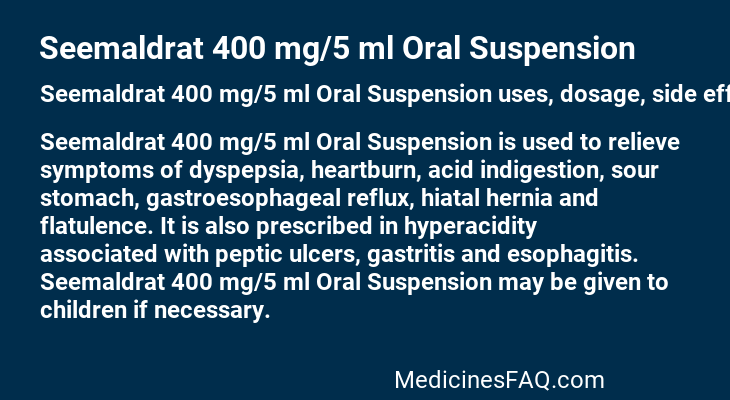 Seemaldrat 400 mg/5 ml Oral Suspension