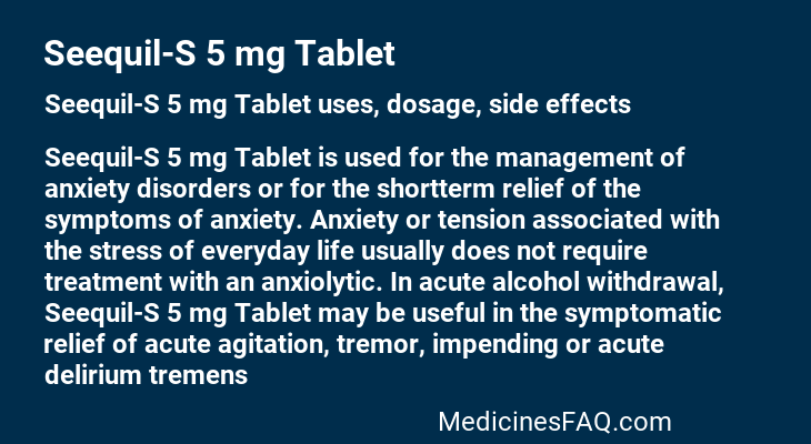 Seequil-S 5 mg Tablet