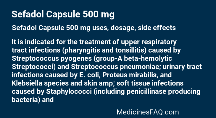 Sefadol Capsule 500 mg