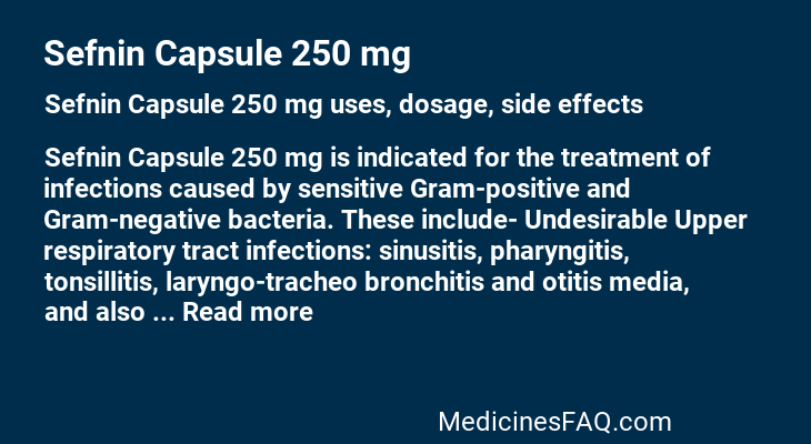Sefnin Capsule 250 mg
