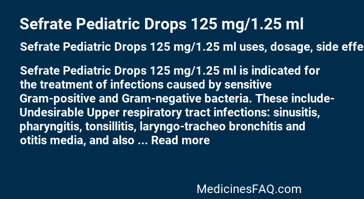 Sefrate Pediatric Drops 125 mg/1.25 ml
