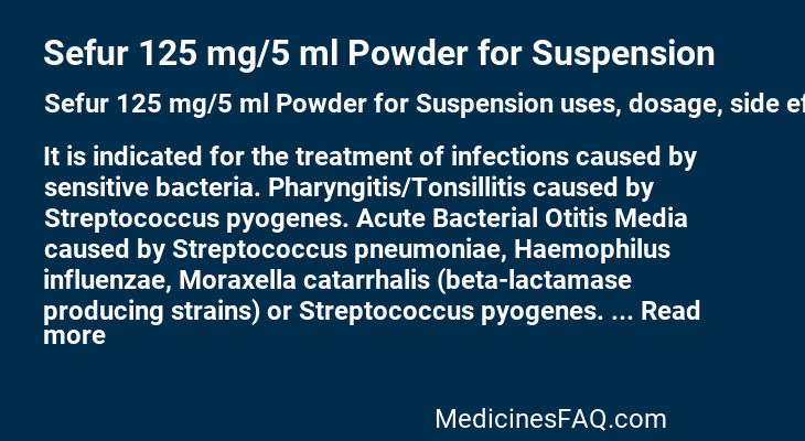 Sefur 125 mg/5 ml Powder for Suspension