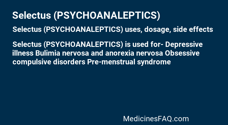 Selectus (PSYCHOANALEPTICS)