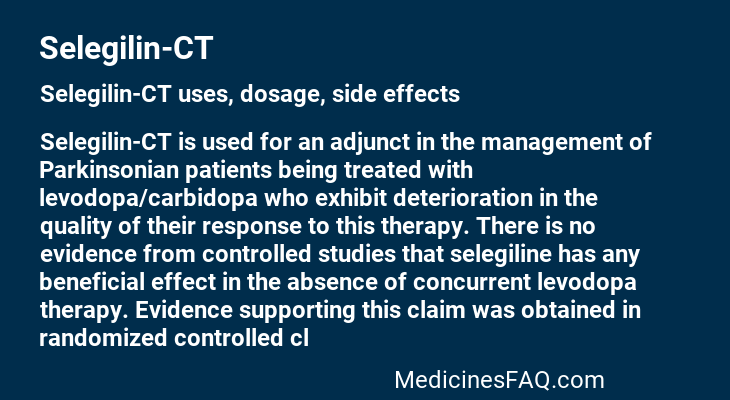 Selegilin-CT