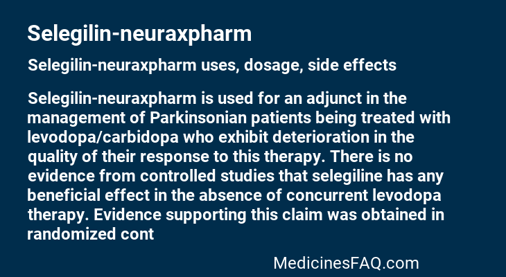 Selegilin-neuraxpharm