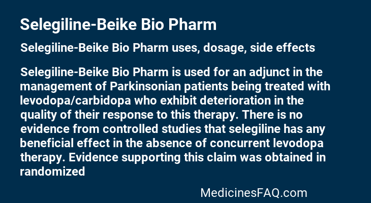 Selegiline-Beike Bio Pharm