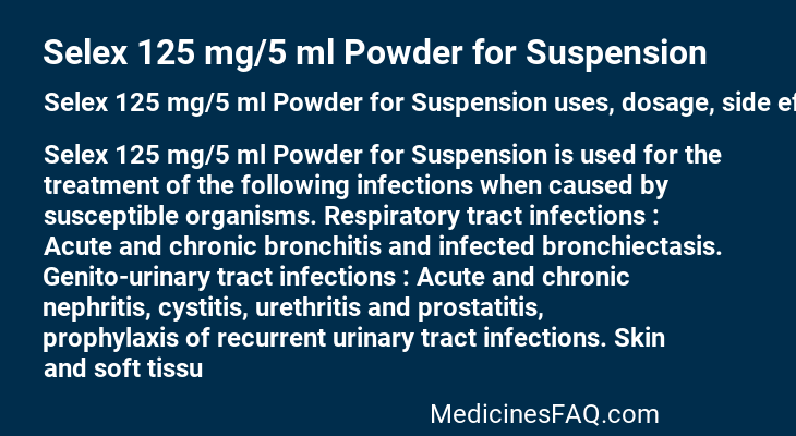 Selex 125 mg/5 ml Powder for Suspension