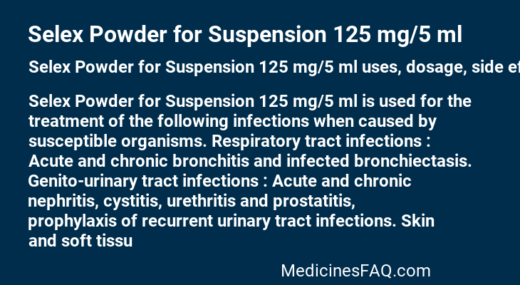 Selex Powder for Suspension 125 mg/5 ml