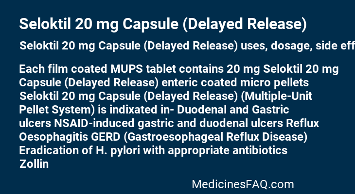 Seloktil 20 mg Capsule (Delayed Release)