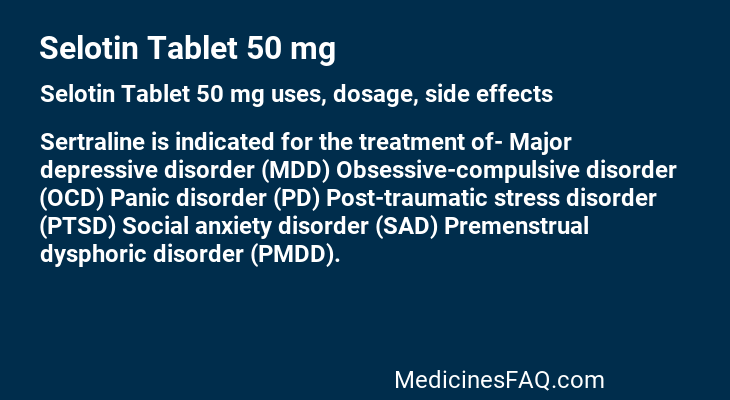 Selotin Tablet 50 mg