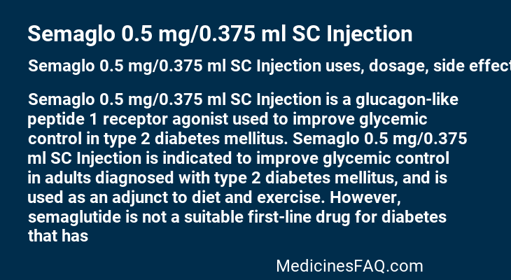 Semaglo 0.5 mg/0.375 ml SC Injection