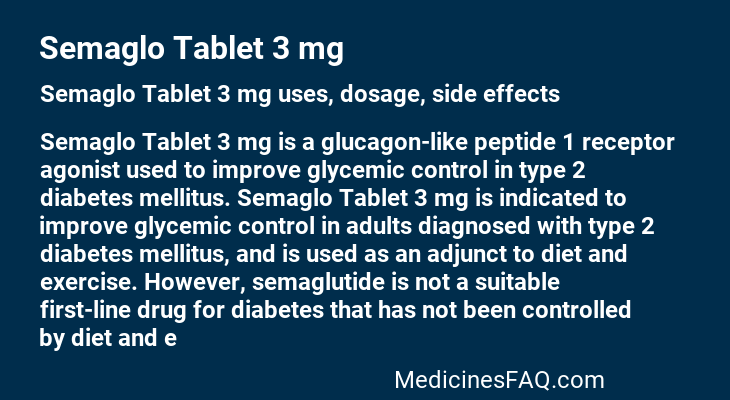 Semaglo Tablet 3 mg