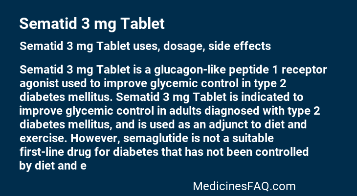 Sematid 3 mg Tablet