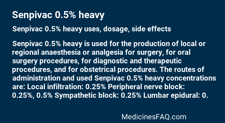 Senpivac 0.5% heavy