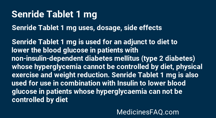 Senride Tablet 1 mg