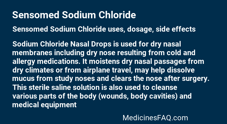 Sensomed Sodium Chloride