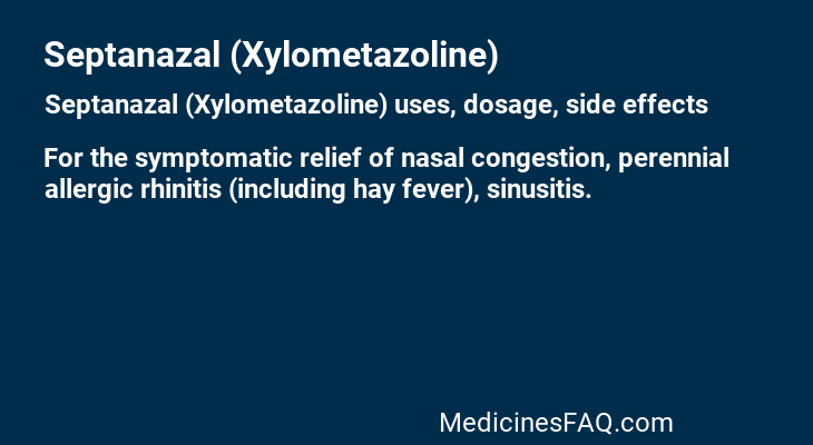 Septanazal (Xylometazoline)