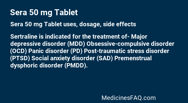 Sera 50 mg Tablet