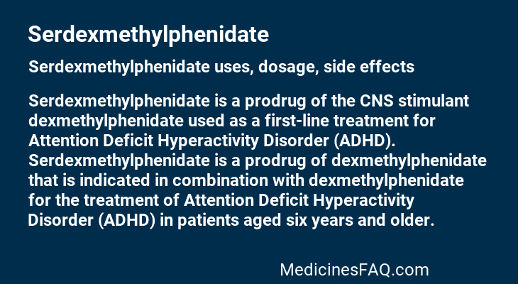 Serdexmethylphenidate