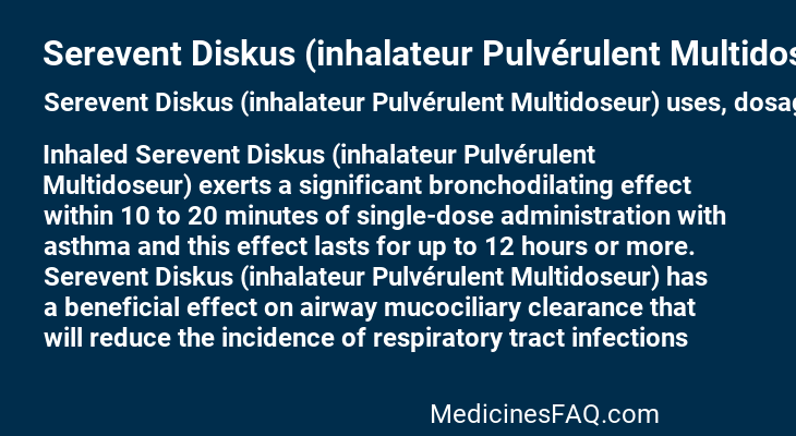 Serevent Diskus (inhalateur Pulvérulent Multidoseur)
