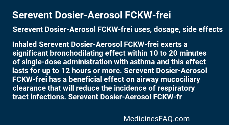Serevent Dosier-Aerosol FCKW-frei