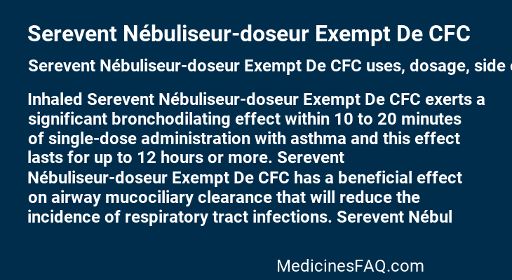 Serevent Nébuliseur-doseur Exempt De CFC