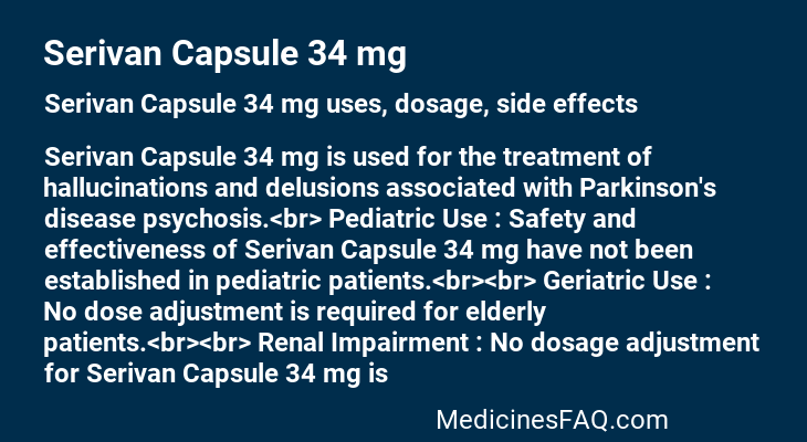 Serivan Capsule 34 mg