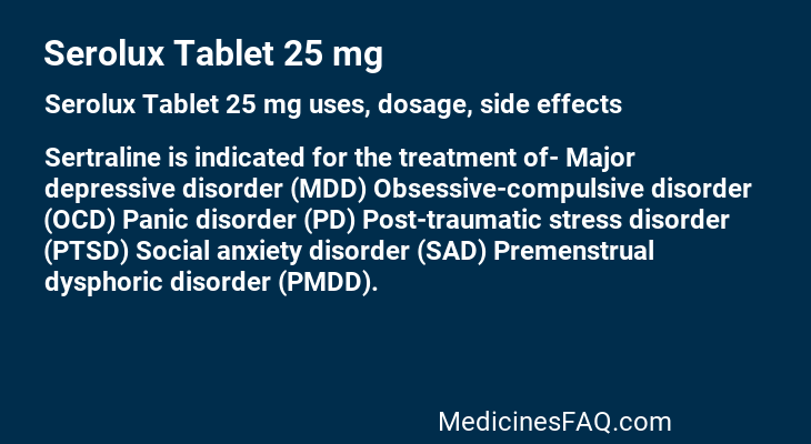 Serolux Tablet 25 mg