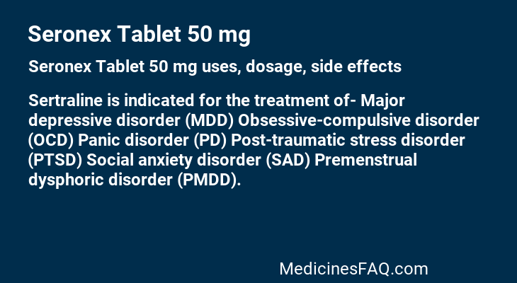 Seronex Tablet 50 mg