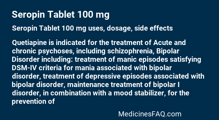 Seropin Tablet 100 mg