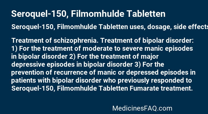 Seroquel-150, Filmomhulde Tabletten