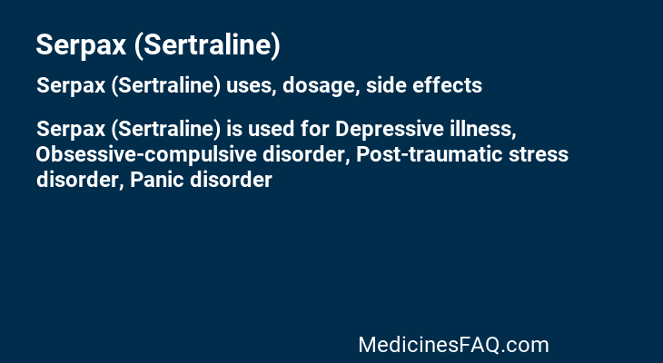 Serpax (Sertraline)