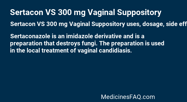 Sertacon VS 300 mg Vaginal Suppository