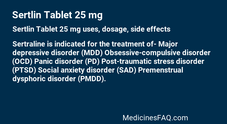 Sertlin Tablet 25 mg