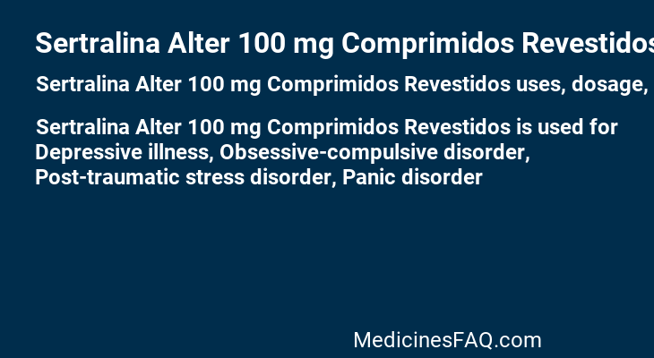 Sertralina Alter 100 mg Comprimidos Revestidos