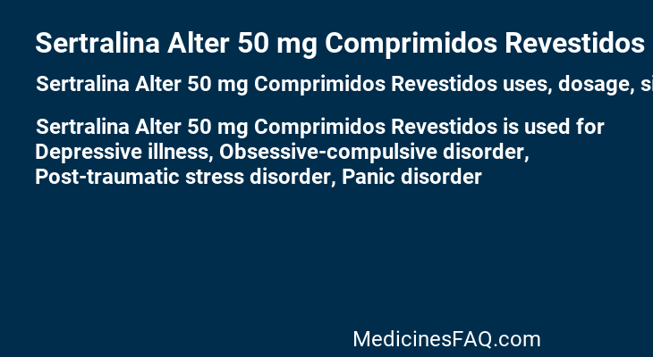 Sertralina Alter 50 mg Comprimidos Revestidos