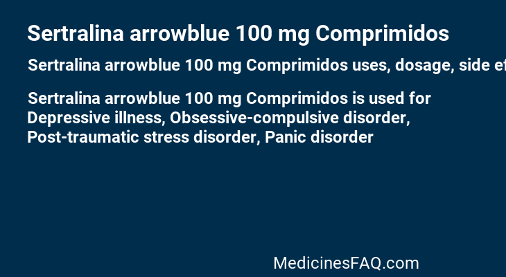 Sertralina arrowblue 100 mg Comprimidos