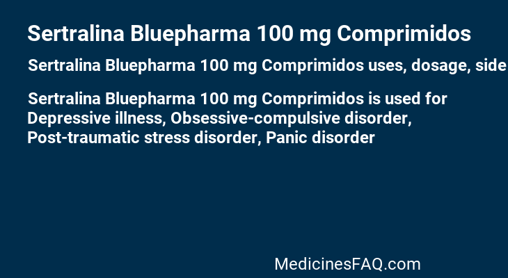 Sertralina Bluepharma 100 mg Comprimidos