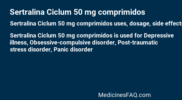 Sertralina Ciclum 50 mg comprimidos
