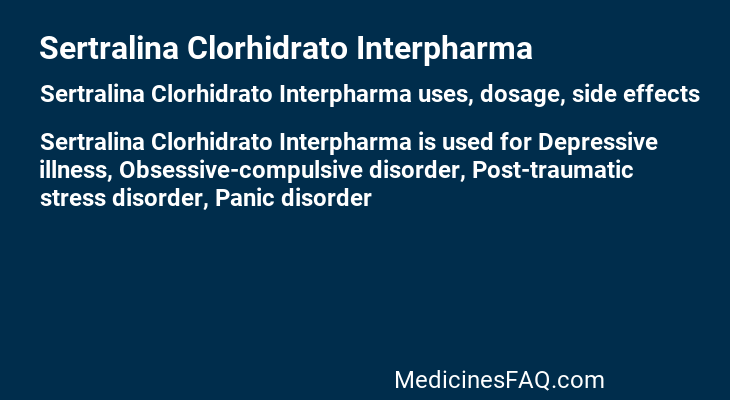 Sertralina Clorhidrato Interpharma