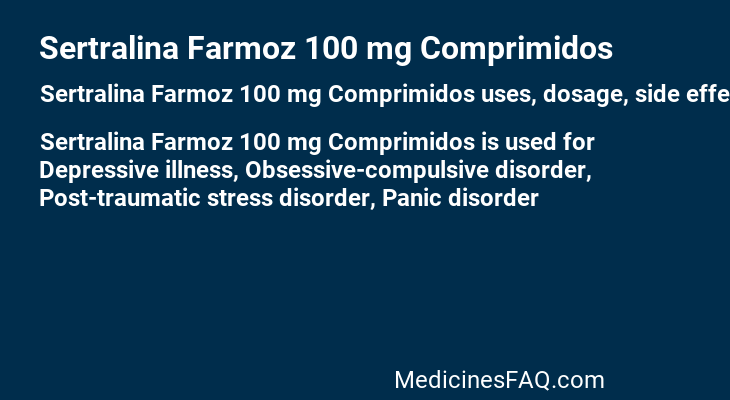 Sertralina Farmoz 100 mg Comprimidos