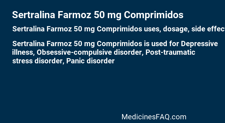 Sertralina Farmoz 50 mg Comprimidos