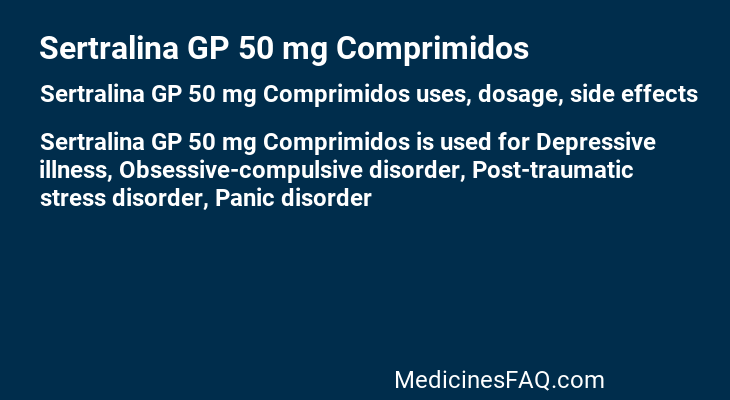 Sertralina GP 50 mg Comprimidos